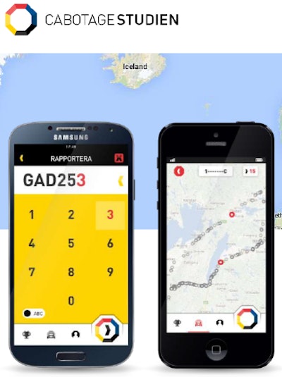 The app enabled driver users to report plate numbers and captured position locations of the reports, from which Sternberg was able to create maps of particular registered trucks’ movements. He shared with me a snapshot of 15 weeks’ worth of data from inside Scandinavia, which showed that of more than 500,000 observations encoded in the app by drivers over the time period, trucks domiciled in Eastern European countries dominated among foreign haulers there, contrary to official statistics.