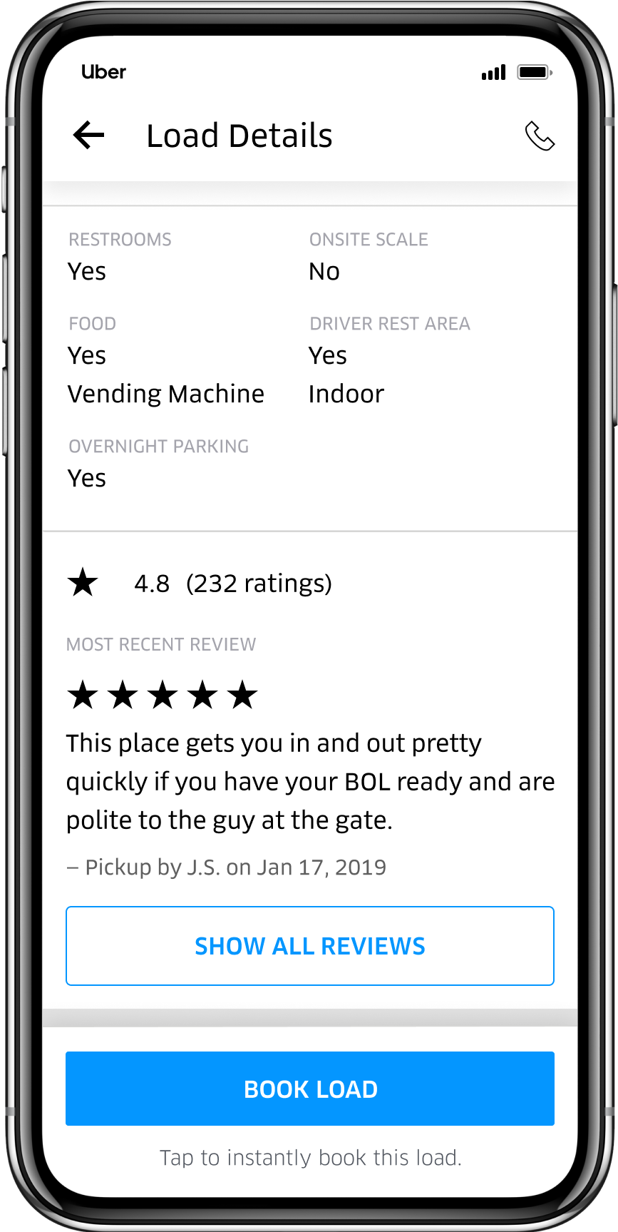 Uber Freight Mobile App