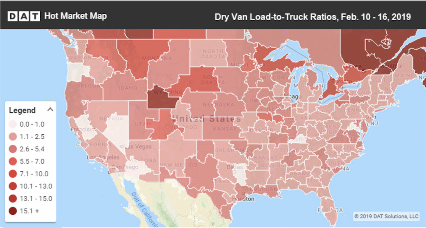 Spot rates to begin upswing as load-to-truck ratios rebound | Overdrive