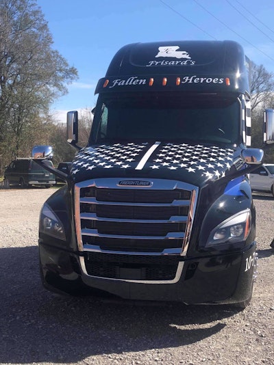 The “Fallen Heroes” truck features graphics honoring police officers killed in the line of duty.