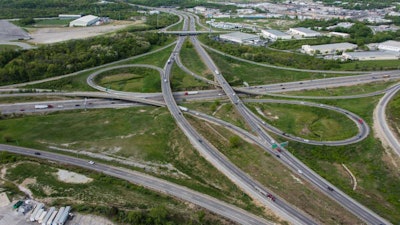 Several ramps at the I-435/I-70 interchange in Kansas City will close through December 2020 as part of a construction project. (MoDOT photo)