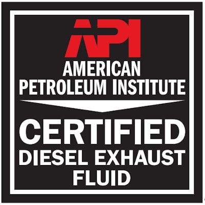 This certification mark goes on DEF products that have been tested for urea concentration levels and a variety of other things to ensure it meets the ISO spec.