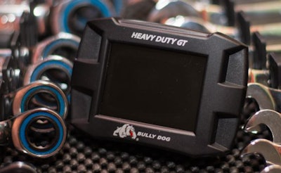 Bully Dog’s HDGT tuner for heavy-duty trucks accesses an engine’s ECM and provides customized tunes, says Katherine French, head of marketing. The company’s light-duty product came under EPA scrutiny this year, resulting in a $6.5 million settlement against Bully Dog’s owner, Derive Systems, though not for improper custom tunes. The problem was a loophole with the tuners that allowed buyers to defeat vehicle emissions controls. Bully Dog’s heavy-duty tuner was not part of the EPA settlement. French says all products sold by the companies today are legal.