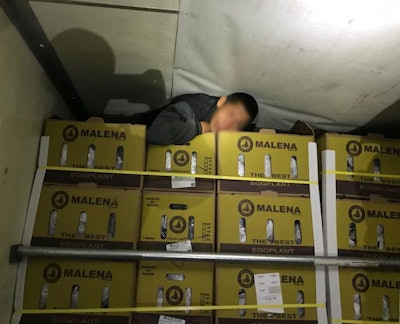 Three immigrants being illegally smuggled into the U.S. were found in a shipment of produce from Mexico. (CBP photo)