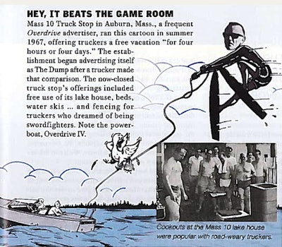 Some detail on Murphy’s offsite recreational offerings to truckers were included in this item from the September 2001 40th anniversary issue of Overdrive.
