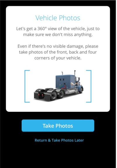 A snapshot of the new mobile claims process within Progressive’s app.