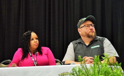 Owner-operator Tamara Brock (left) and small fleet owner Shain Ferris