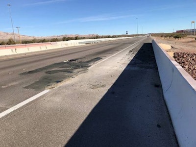Nevada DOT will close the two right lanes of I-15 North near milemarker 12 to patch a section of highway damaged by a car fire.