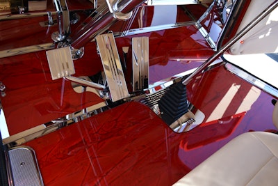 Rockwood floors throughout the truck make the interior pop with the almond-colored seats, door panels and sleeper wall panels.