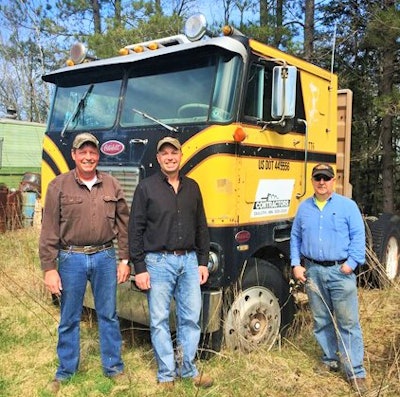 Former owner-operator of the 352 with Halvor in years gone by, Jeff Levine, is pictured on the right here with Jon (center) and Joe Vinje.