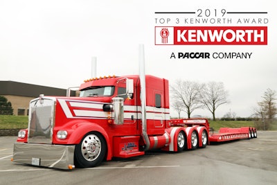 James and Malona Williams own this 2008 W900L and 2019 Etnyre lowboy RGN.