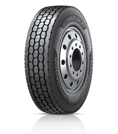 Hankook Tire debuted three new tires at MATS, including the e3 MAX DL21 drive tire, shown here.