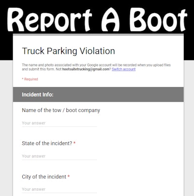You can find Richmond’s boot-reporting online form via ReportaBoot.com.
