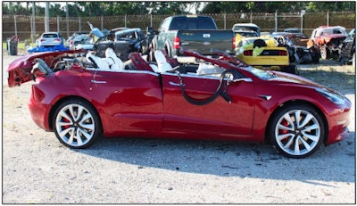 The NTSB has determined a Tesla Model 3’s Autopilot system was active on March 1 when it collided with a tractor-trailer on U.S. 441 in Delray Beach, Florida. (NTSB photo)
