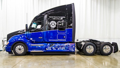 Kenworth and Ritchie Bros. will auction this Truckers Against Trafficking-themed 2019 Kenworth T680 on Friday with proceeds from the auction going directly to TAT.