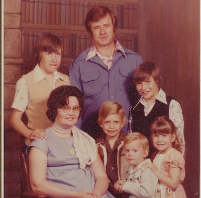 This portrait of Danny and Sharon Jewell and their children was taken in 1978. The couple has 20 grandchildren, expects a fifth great-grandchild in July, and enjoys weekend recreation with members of their extended family.