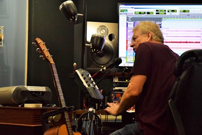 Donnie Gullett behind the board.