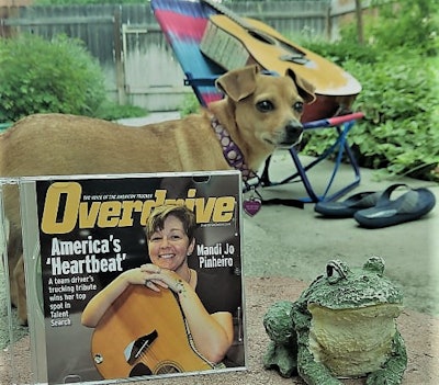 The 2018 Trucker Talent Search winner, owner-operator Mandi Jo Pinheiro of Idaho, is out now with this four-song EP, partially the result of the session in Nashville we wrote about in March. Newly available for order, dog/frog not included.