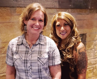 Elizabeth Sweet (left) with Cheryl Lynn Ibana-Bean | Photo by Les Willis, Godspeed Expeditors