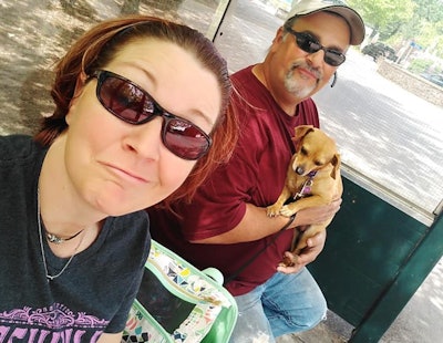 Independent owner-ops Mandi Jo and William Pinheiro (and their dog, Luka)