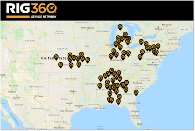 The original 65 locations of the RIG360 network.