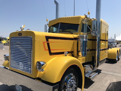 Ron Brubaker’s 1993 Peterbilt 379 picked up first place in the Working Truck – Limited Mileage category.