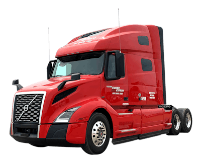 This 2020 Volvo VNL 760 is equipped with a 405-hp Volvo D13 with a Volvo I-Shift transmission with I-See predictive cruise control. It also features a 70-inch sleeper.