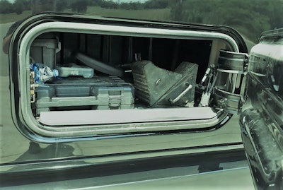 The solution happened to be right there in the side box when they needed it the first time on one of their early runs over the road as a team.