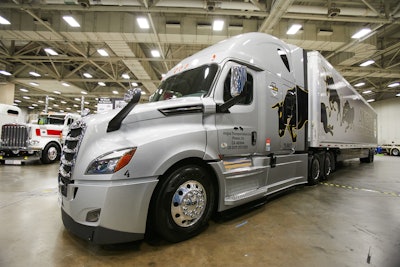 Second place: Jimmy Nevarez, out of Phelan, California, showed this 2018 Freightliner Cascadia and 2010 Wabash Duraplate van.
