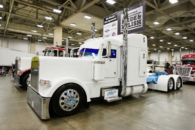 First place: Tom Cody Jr., out of Lake Ozark, Missouri, owns this 2018 Peterbilt 389. The rig is named “Keep Throwing Money At It.”