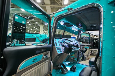 #723 Driver/Owner: Jamie Adkins Hometown: Swan, IA Truck: 2019 Teal Peterbilt 389/...