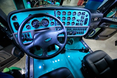 #723 Driver/Owner: Jamie Adkins Hometown: Swan, IA Truck: 2019 Teal Peterbilt 389/...