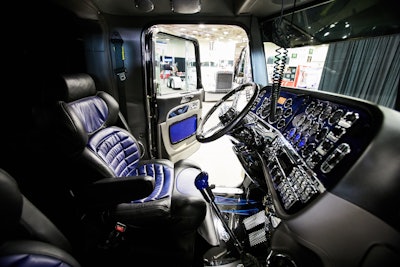 The truck’s interior already had some upgrades with Lindamood bought the truck, but Briseno says the plan is to redo the 2013 Peterbilt 389’s interior this winter to get it ready for the 2020 show truck season.