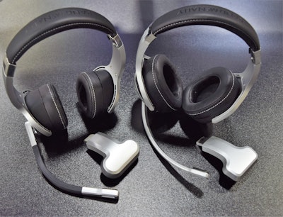 Based on driver feedback after release of ClearDryve 200 (pictured, right), says Rand McNally’s Product Management Director Venky Rao, the 180 (left) downsized ear cup from a total ear surround design to a comfortable on-ear cup that delivers high-quality sound for phone calls. It includes an active-noise-cancellation feature for premium listening on downtime in-cab with as little ambient noise intrusion as possible.
