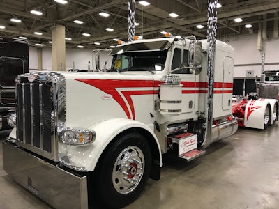 Drennon Durham and Texas Truck Tuning are showing off this 2019 Peterbilt 389 at the show.