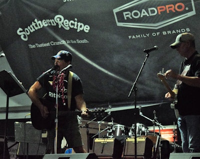 This year, Everette (left) and Weaver warming it up at the TA Petro Parking Community Wednesday night ahead of show open on Thursday.