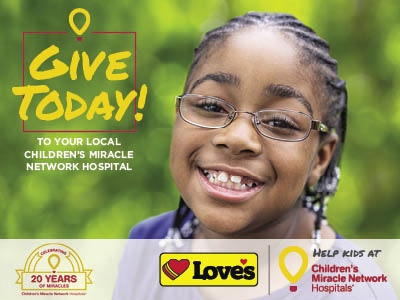 For the 20th year, Love’s is raising money for Children’s Miracle Network Hospitals.