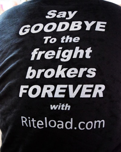 Speaking of Riteload, I caught this message on the back of the shirt trucker-songwriter Taylor Barker happened to be wearing.