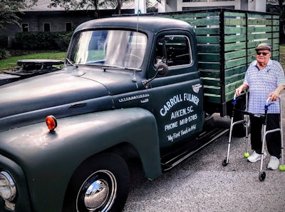Carroll Fulmer, now 85, with his very first truck. | Photo by Josh Fulmer