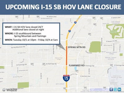 Detail on I-15 SB closures set for next week.