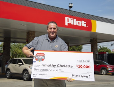 Timothy Chelette was named the 2019 Pilot Flying J Road Warrior.