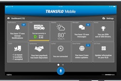 The Samsung Galaxy Tab A runs on the Android operating system, has 32GB internal storage, dual cameras (for document scanning), and a 1.4GHz quad-core processor. Transflo also offers a range of mounting and charging options to keep the device powered up and secure inside the cab.