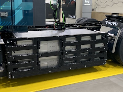 Four packs of batteries, each weighing about 1,150 pounds and manufactured by Akasol, supply onboard power.