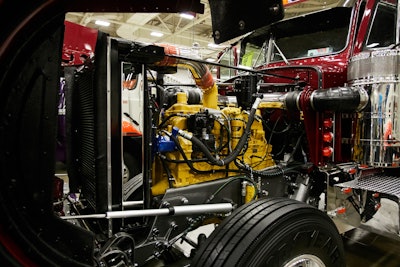 White and his family’s shop rebuilt the 425-hp Cat with a 15-speed and added some stainless and other additions to give it a cleaner look.