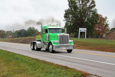 Darrel Fannin’s 2016 Peterbilt 389 was selected as the People’s Choice favorite truck during the poker run.