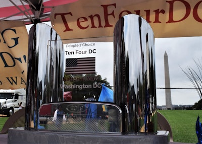 Early intentions were for this trophy to go to the owner-op getting the most votes from the public for his or her presentation of their operation and issues near and dear to their hearts. Ultimately, though, participants decided to award it to organizer and antique cabover owner Fred Bowerman, without whom Hutchens says this year’s event just wouldn’t have happened at all.