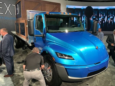 The company showcased a prototype electric version of its MV Series medium-duty truck at NACV.