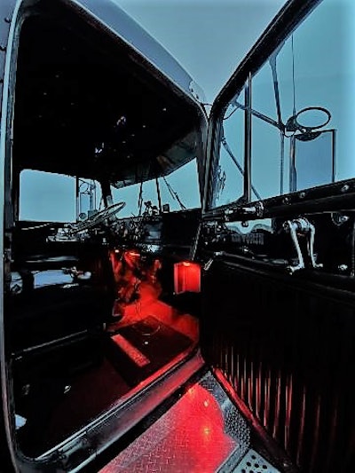 And … a peek into the cab, where there’s also been plenty of finishing work done by Herman.