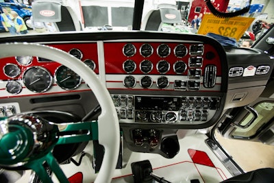 The dash and floor were custom painted with some hand pinstriping done.
