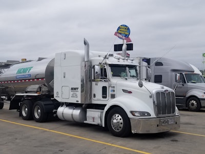 Barker bought his first and only truck, this 2010 Peterbilt 386, five years ago.